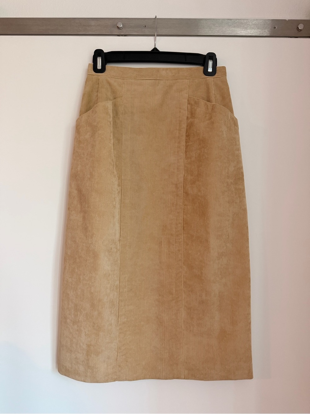 Maryam Nassir Zadeh Camel Corduroy Midi Skirt